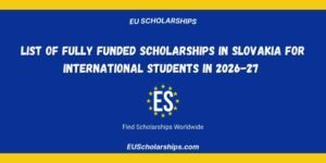 Fully Funded Scholarships in Slovakia