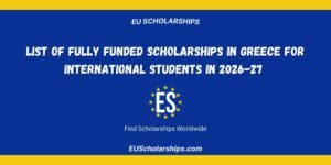 Fully Funded Scholarships in Greece