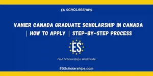 Vanier Canada Graduate Scholarship
