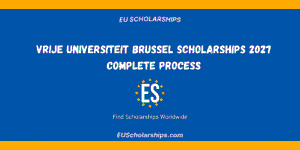 Vrije Universiteit Brussel Scholarships